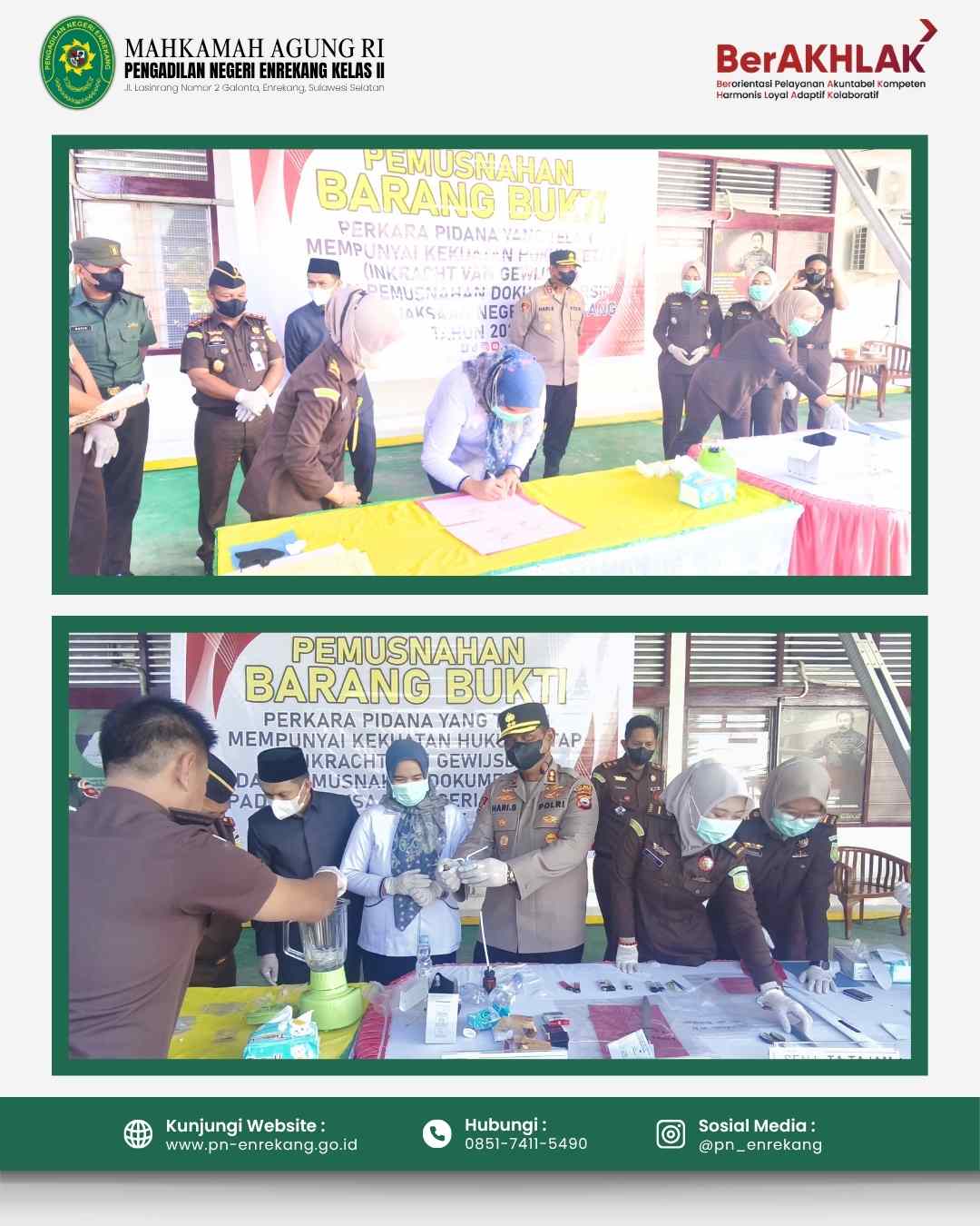 Pemusnahan Barang Bukti