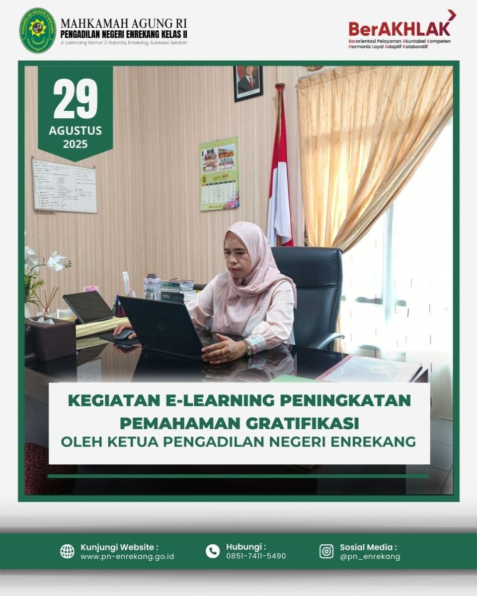 KEGIATAN E-LEARNING PENINGKATAN PEMAHAMAN GRATIFIKASI