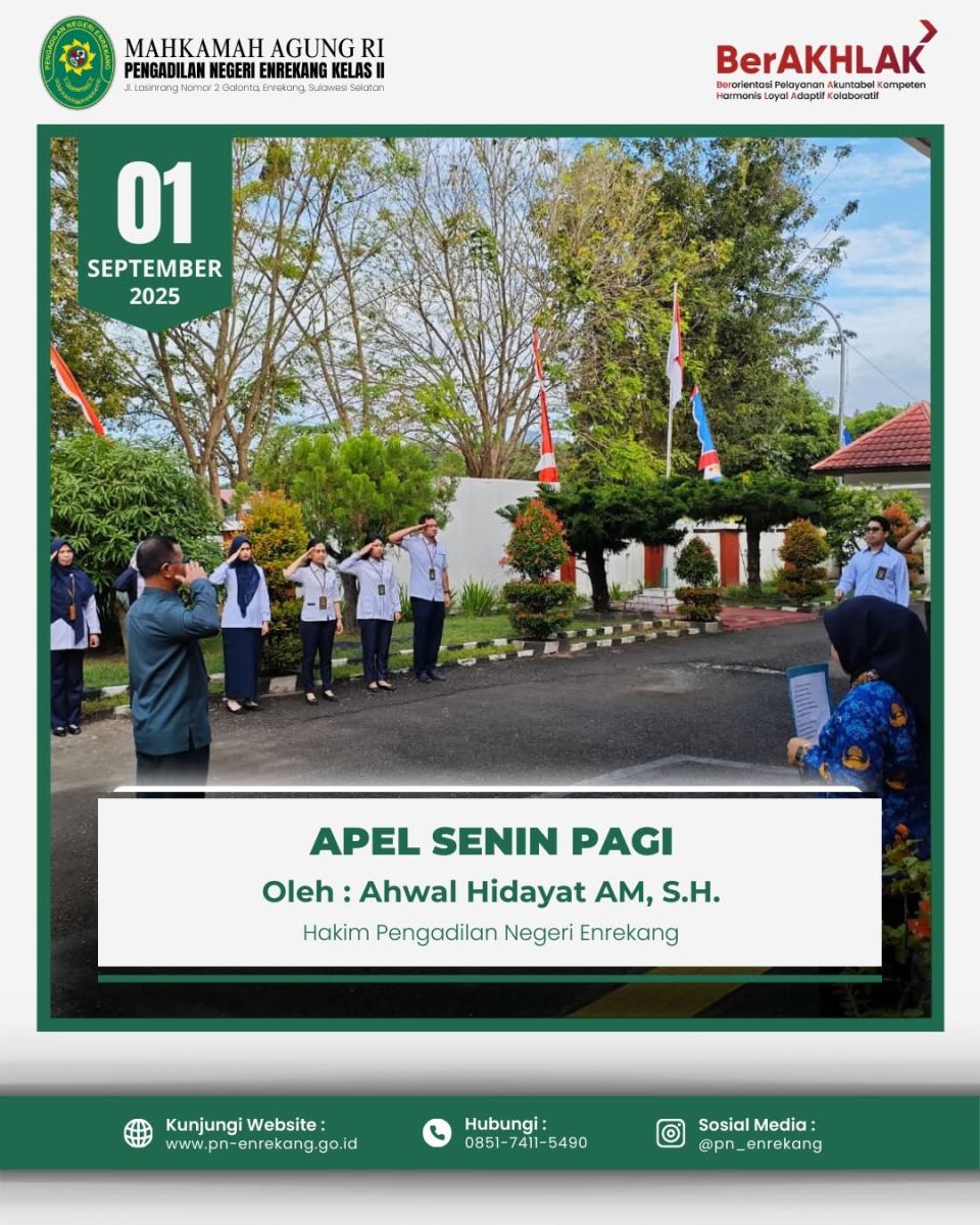 APEL PAGI 1 SEPTEMBER 2025