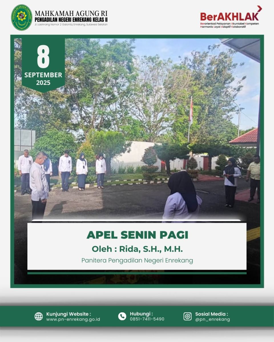 Apel Pagi 8 September 2025