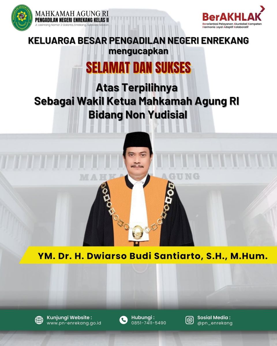 Wakil Ketua Mahkamah Agung RI Bidang Non Yudisial