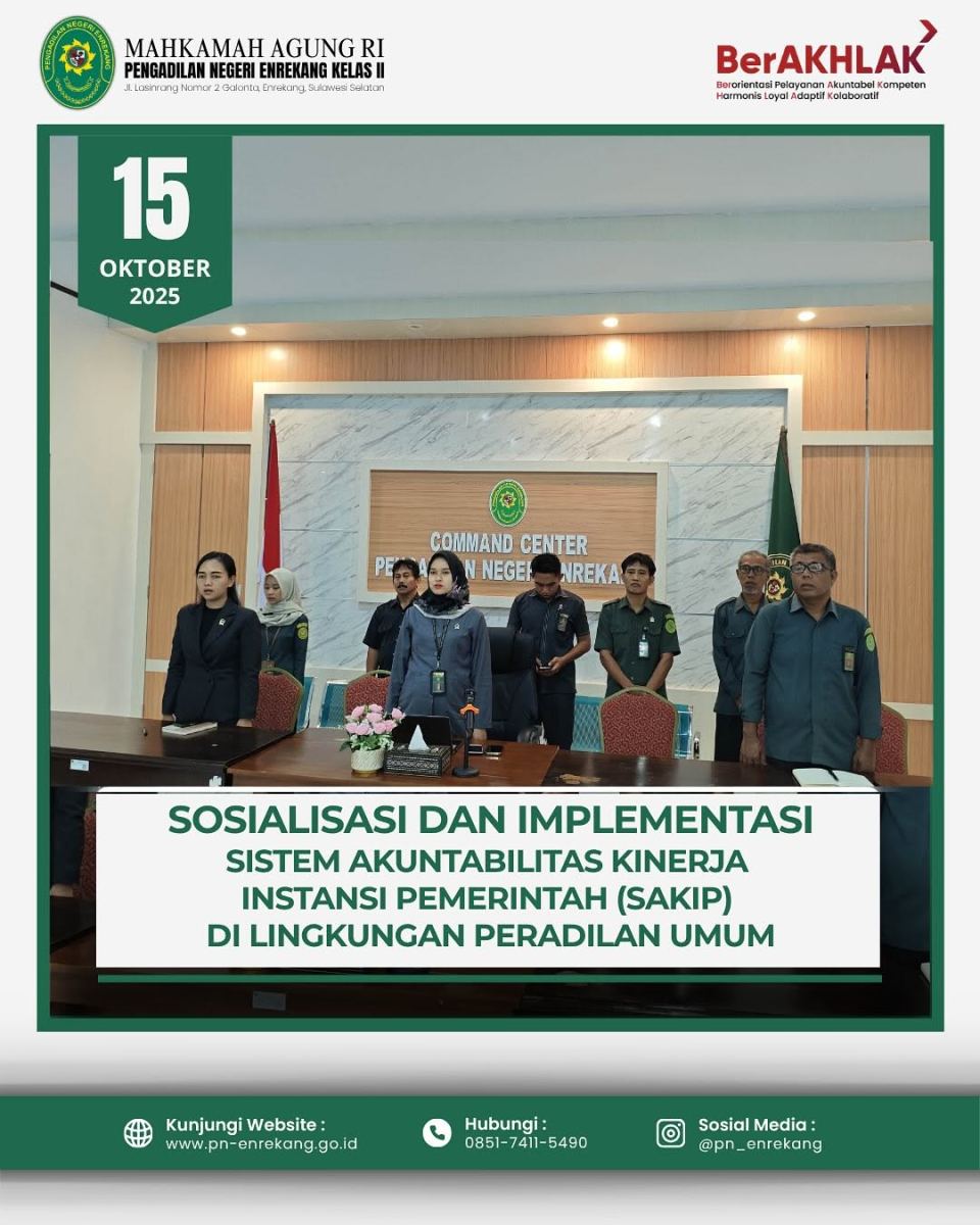 SOSIALISASI SAKIP DI LINGKUNGAN PERADILAN UMUM
