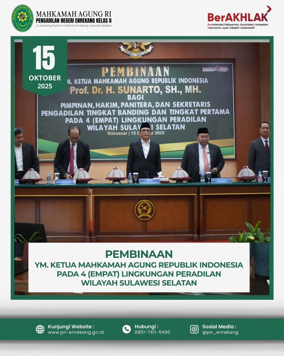 Pembinaan Ketua Mahkamah Agung RI