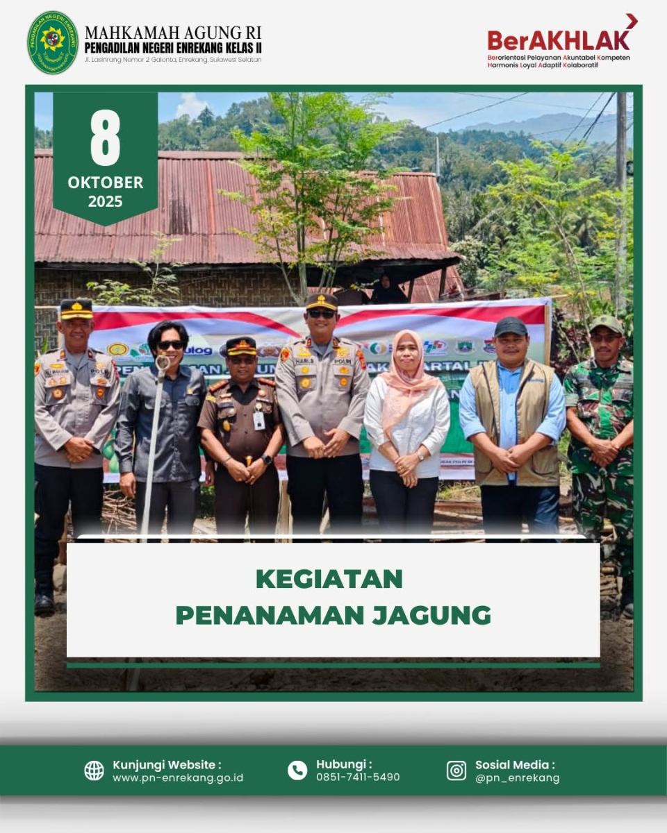 Kegiatan Penanaman Jagung Serentak Kuartal IV