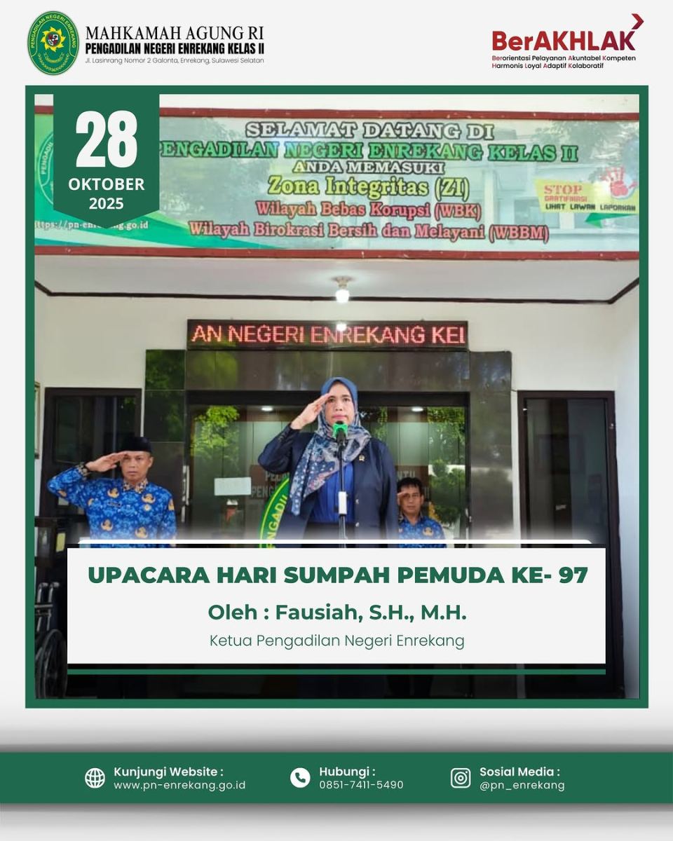 Upacara Peringatan Hari Sumpah Pemuda 28 Oktober 2025