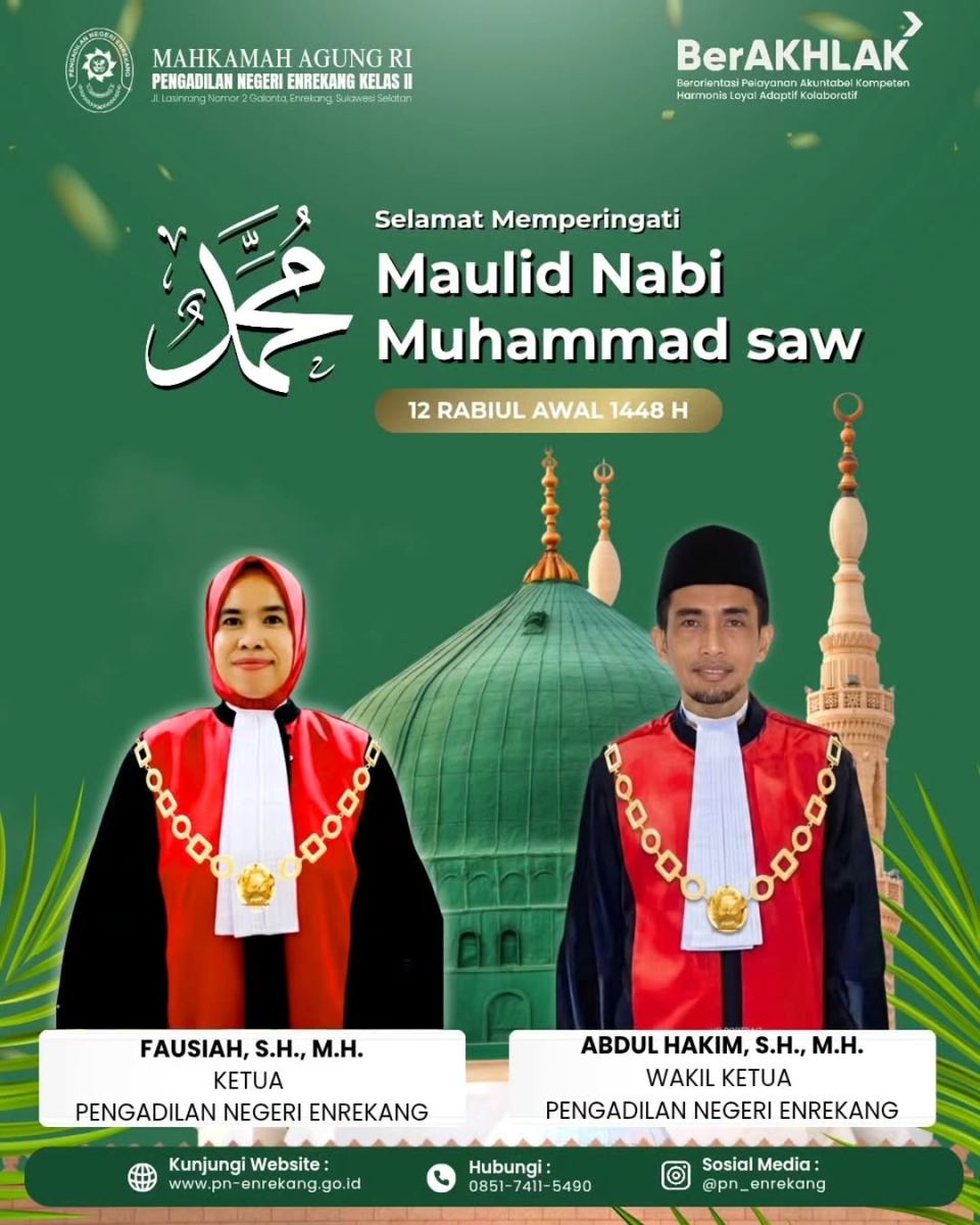 Maulid Nabi Muhammad SAW 12 Rabiul Awal 1448 H